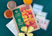 Simply Masala pre-measured spices and recipe package for easy cooking of Indian food