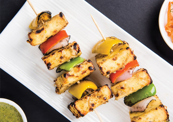 Oven roaste tandoori style vegetables and paneer or tofu - vegan and vegetarian by Simply Masala