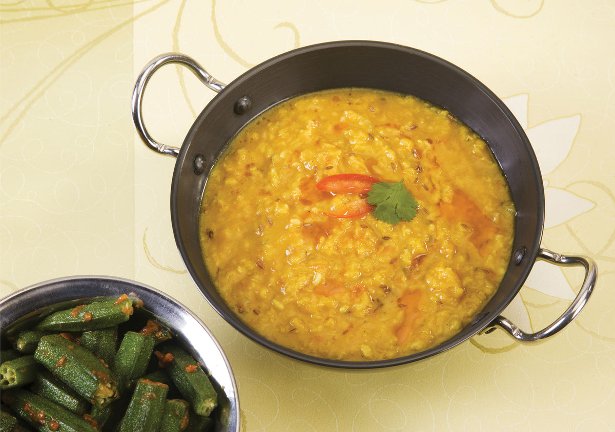 Yellow dal or lentil soup or side Simply Masala premeasured spices and easy recipe