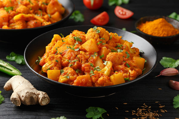 Aloo gobi cauliflower and potato made with Simply Masala kit